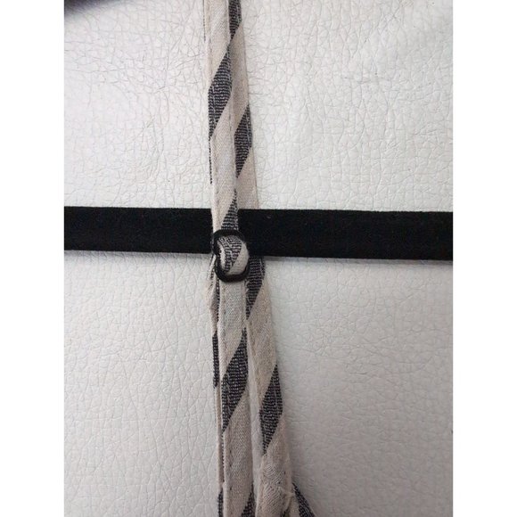 Billabong Linger On Tank Romper Shorts Womens M Black Tan Striped Casual Beach - Picture 7 of 12